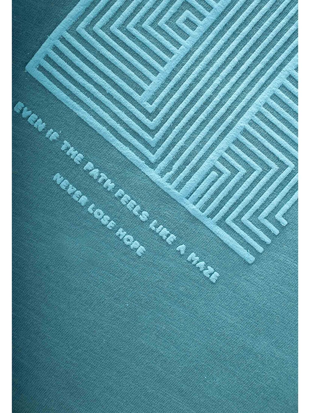 Baskılı Sweatshırt 2-10 Yaş Turkuaz-2