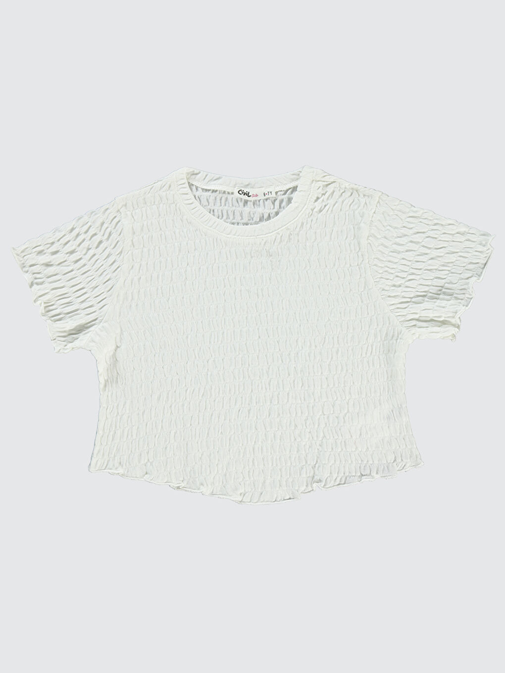 Girls Kız Çocuk Tişört 6-9 Yaş Ekru