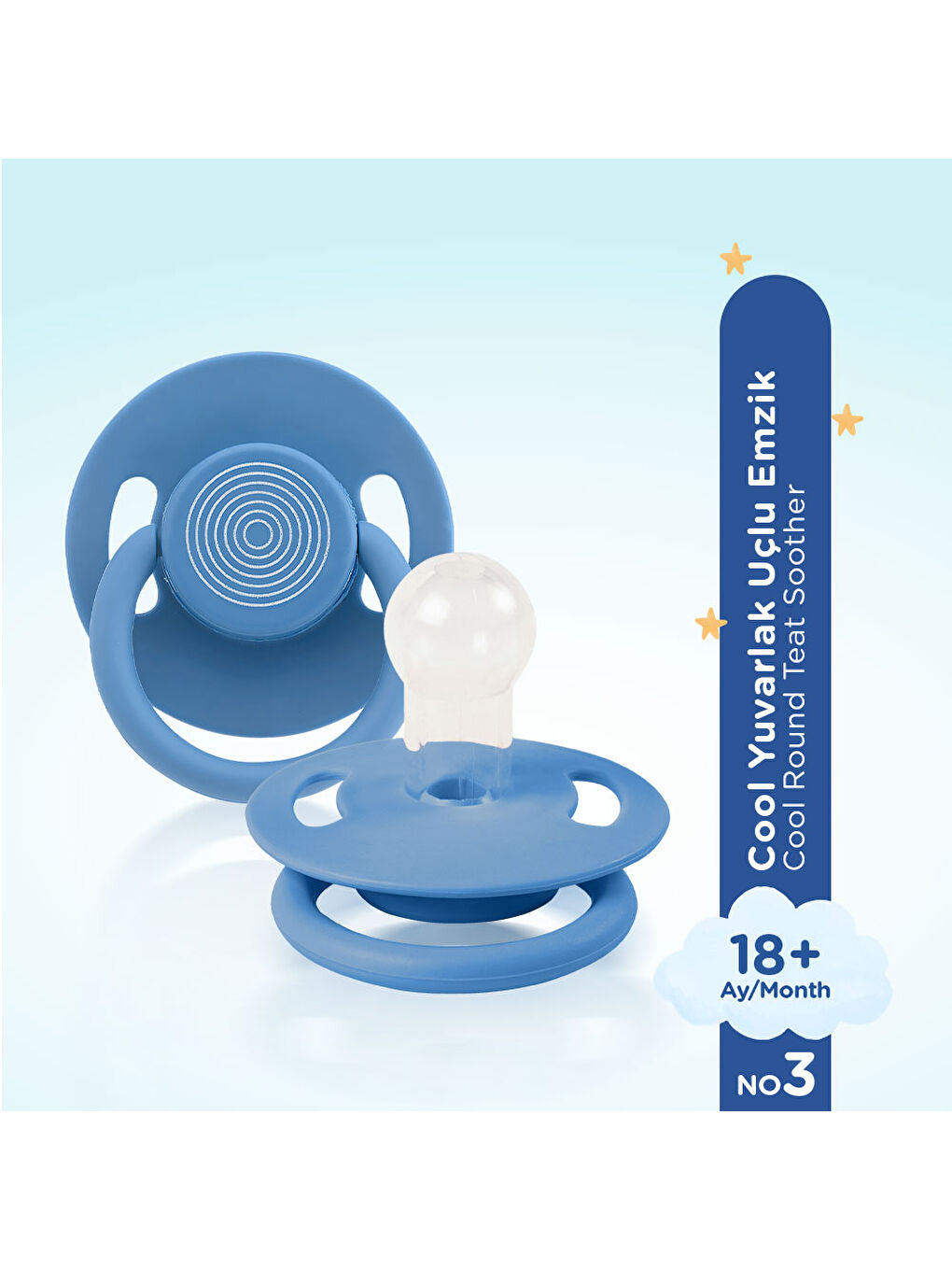 Cool Yuvarlak Uçlu Emzik No:3 - MAVİ-1