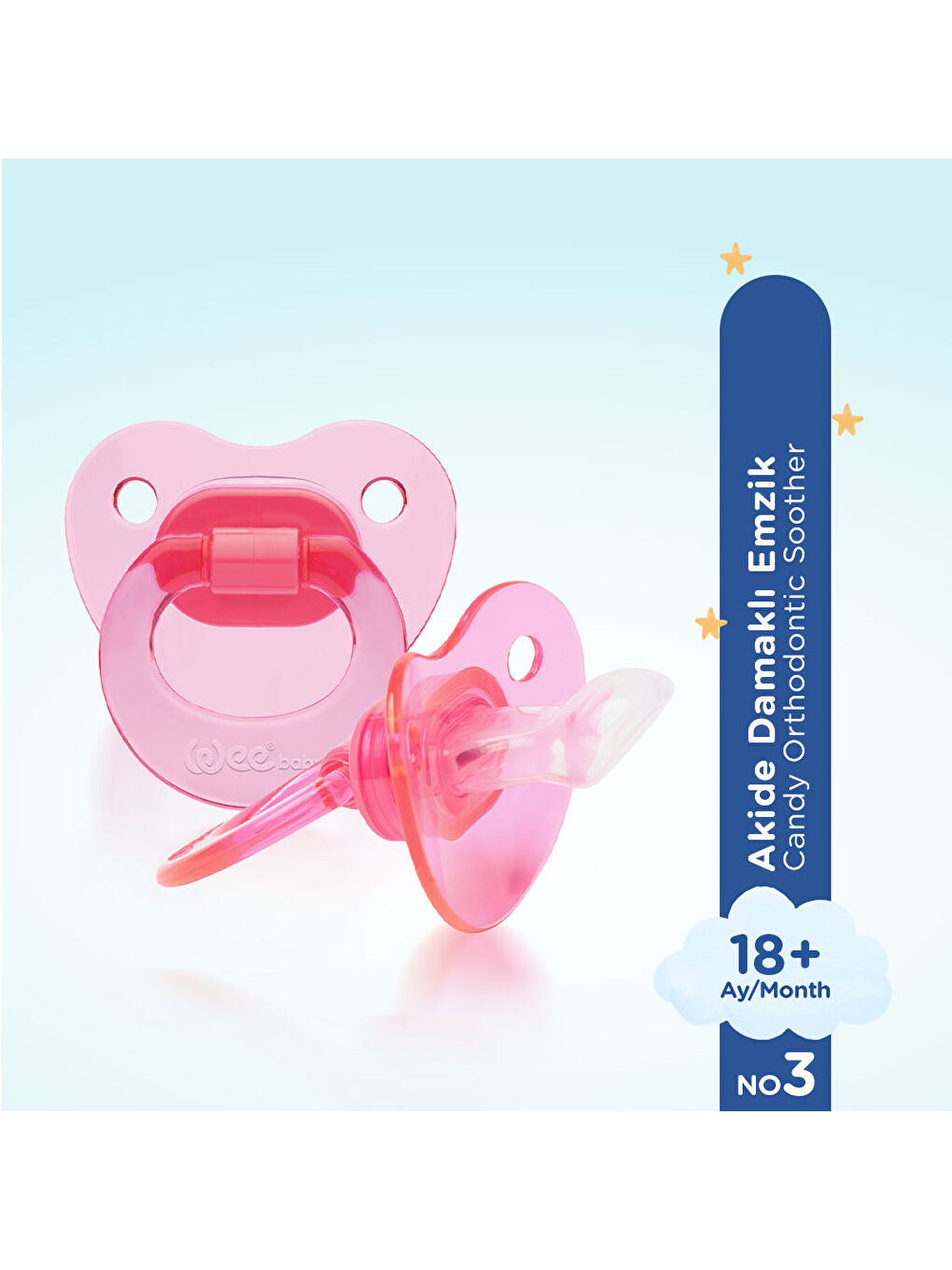 Akide Damaklı Emzik No:3 - PEMBE-1