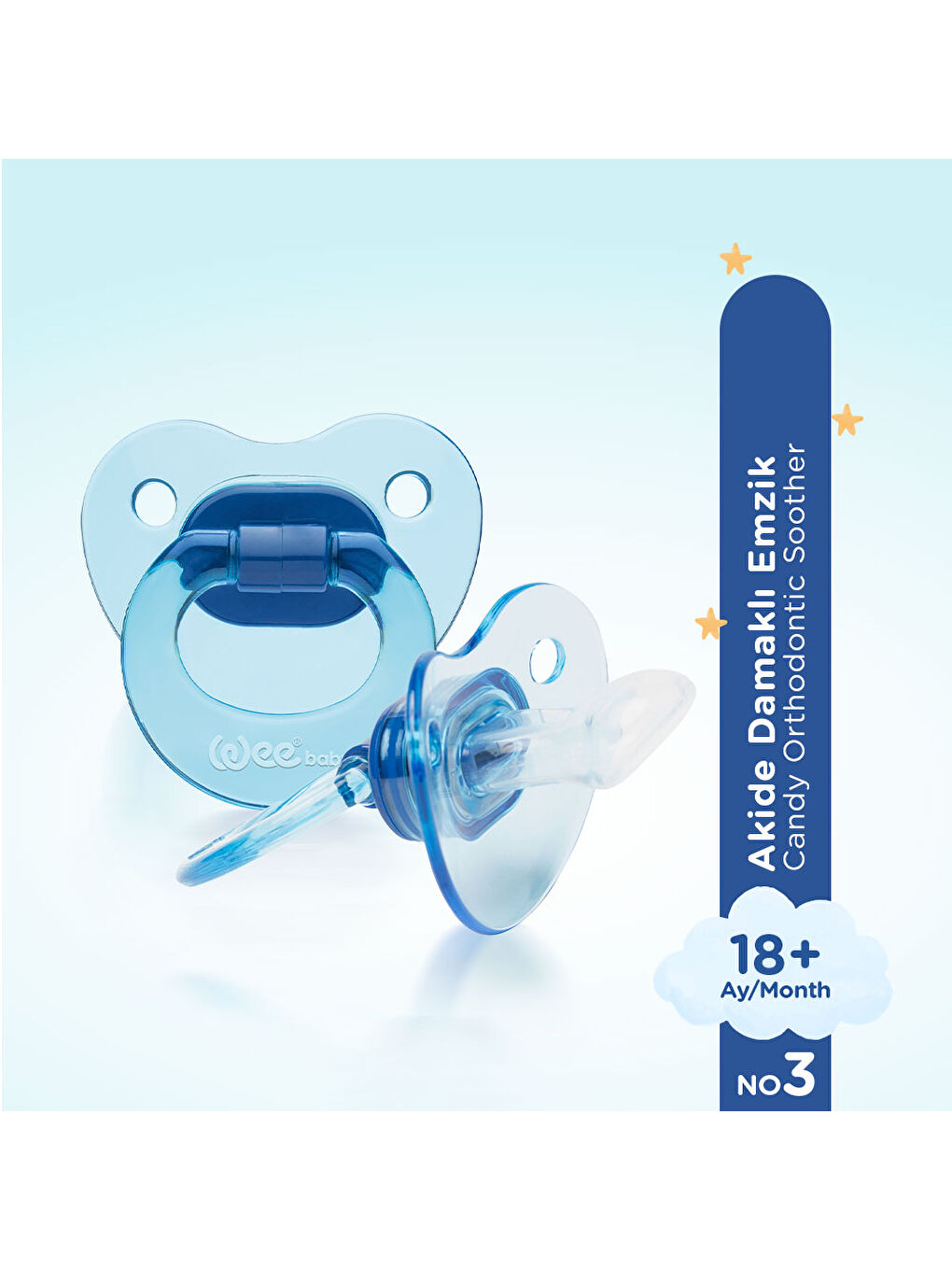 Akide Damaklı Emzik No:3 - MAVİ-1