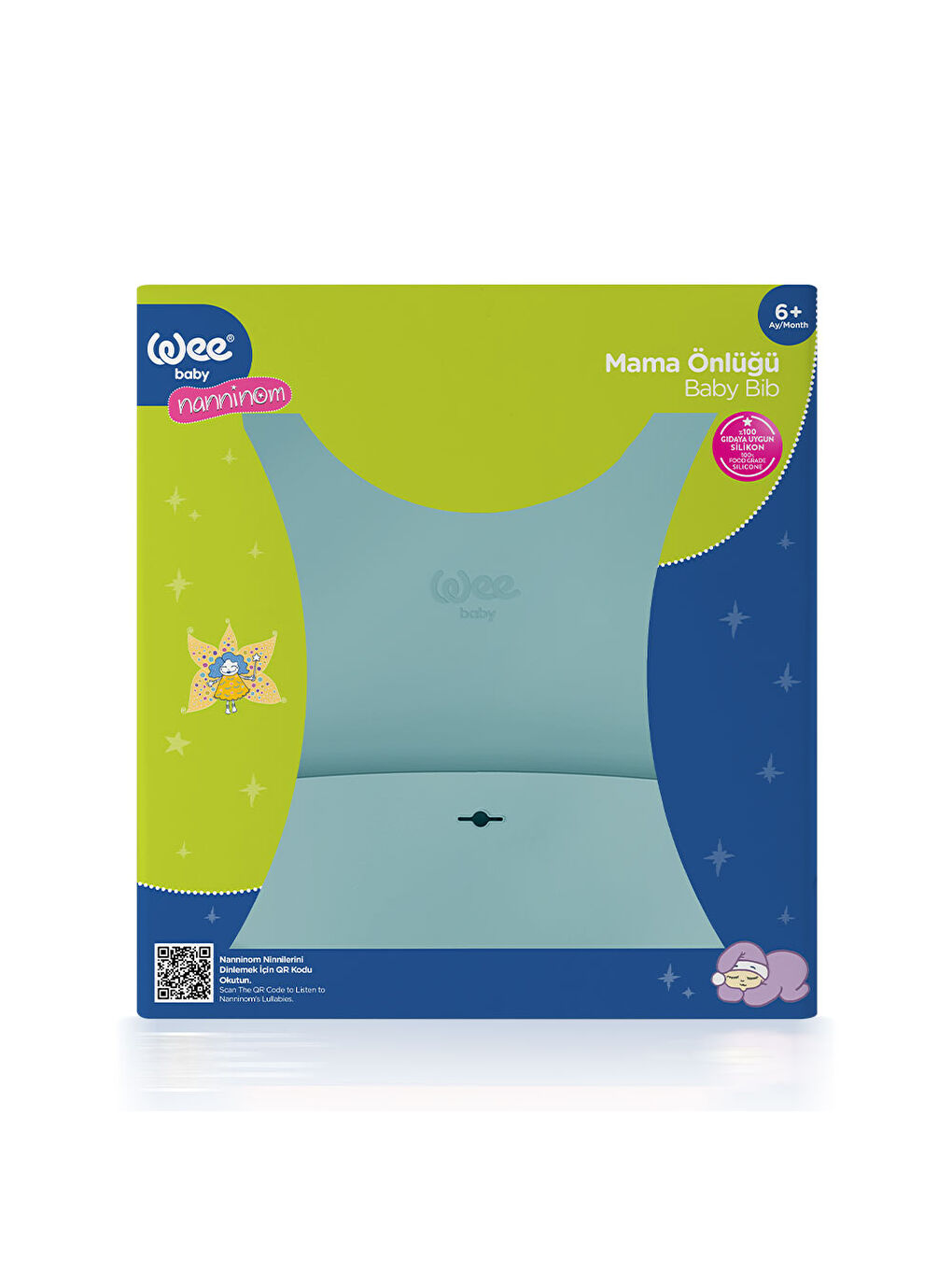 Nanninom Silikon Mama Önlüğü Mavi-3