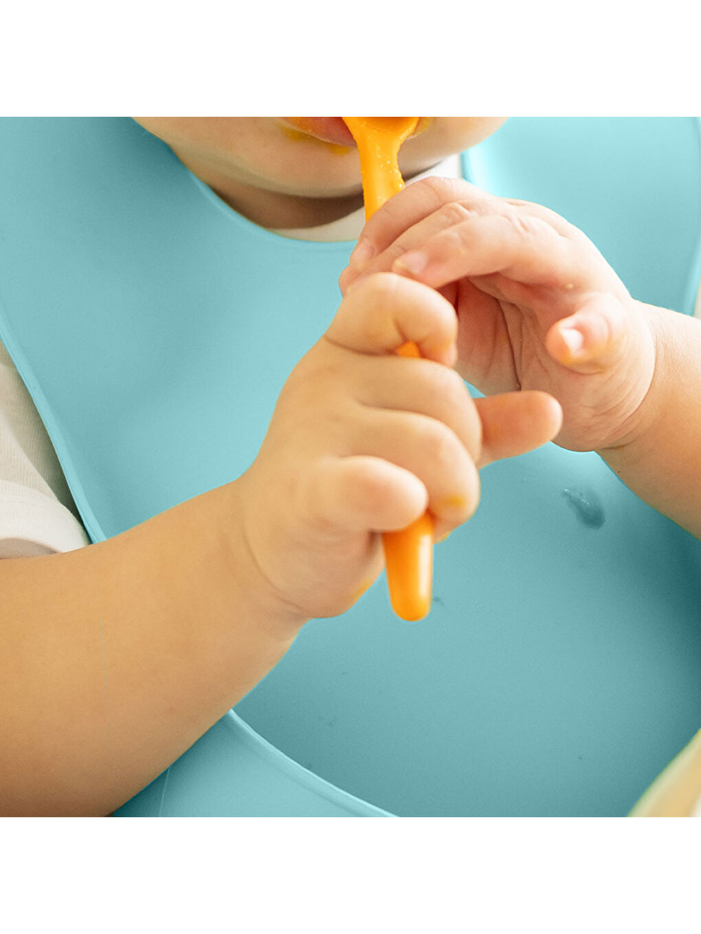 Nanninom Silikon Mama Önlüğü Mavi-4