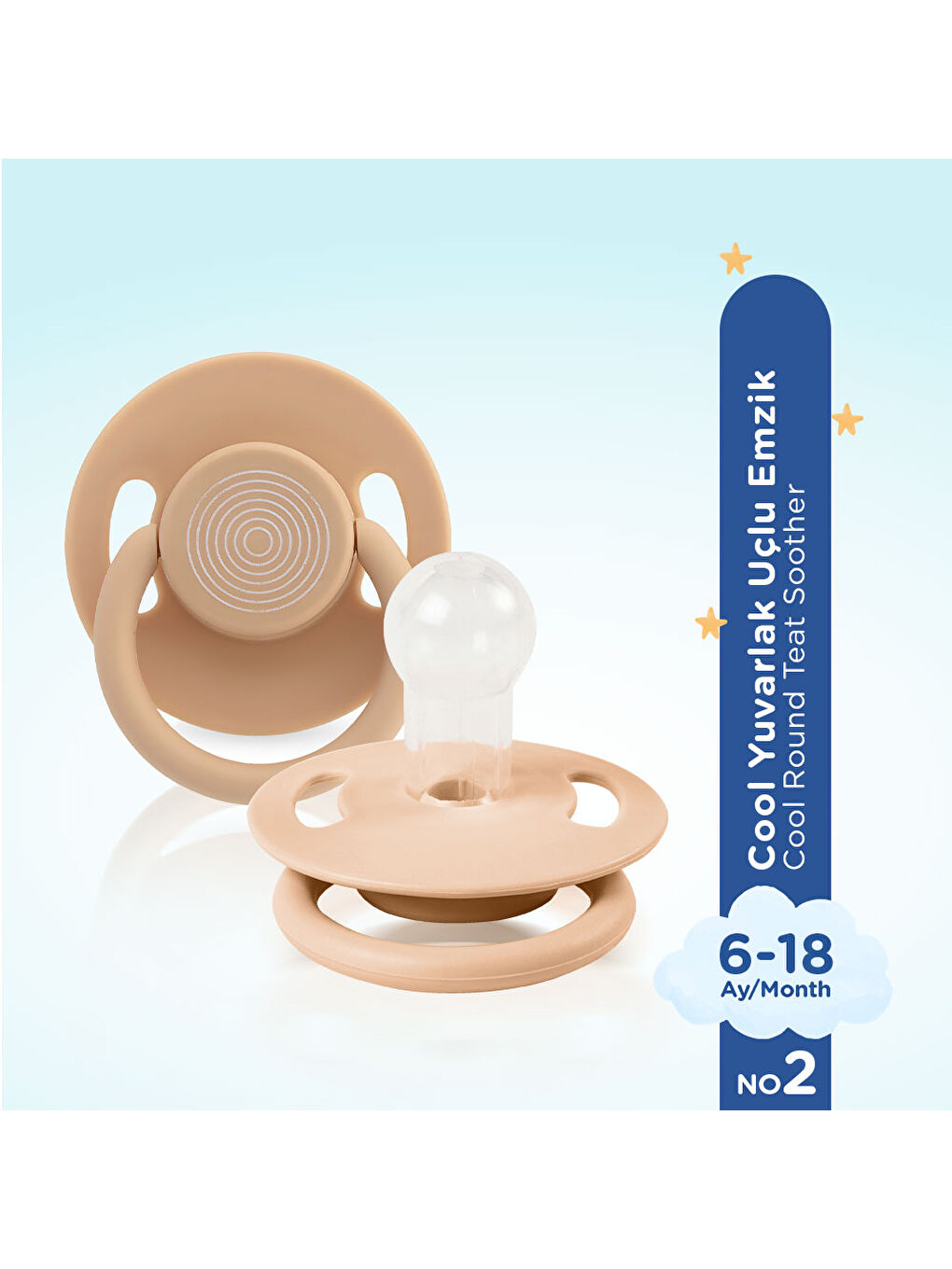 Cool Yuvarlak Uçlu Emzik No:2 - KREM-1