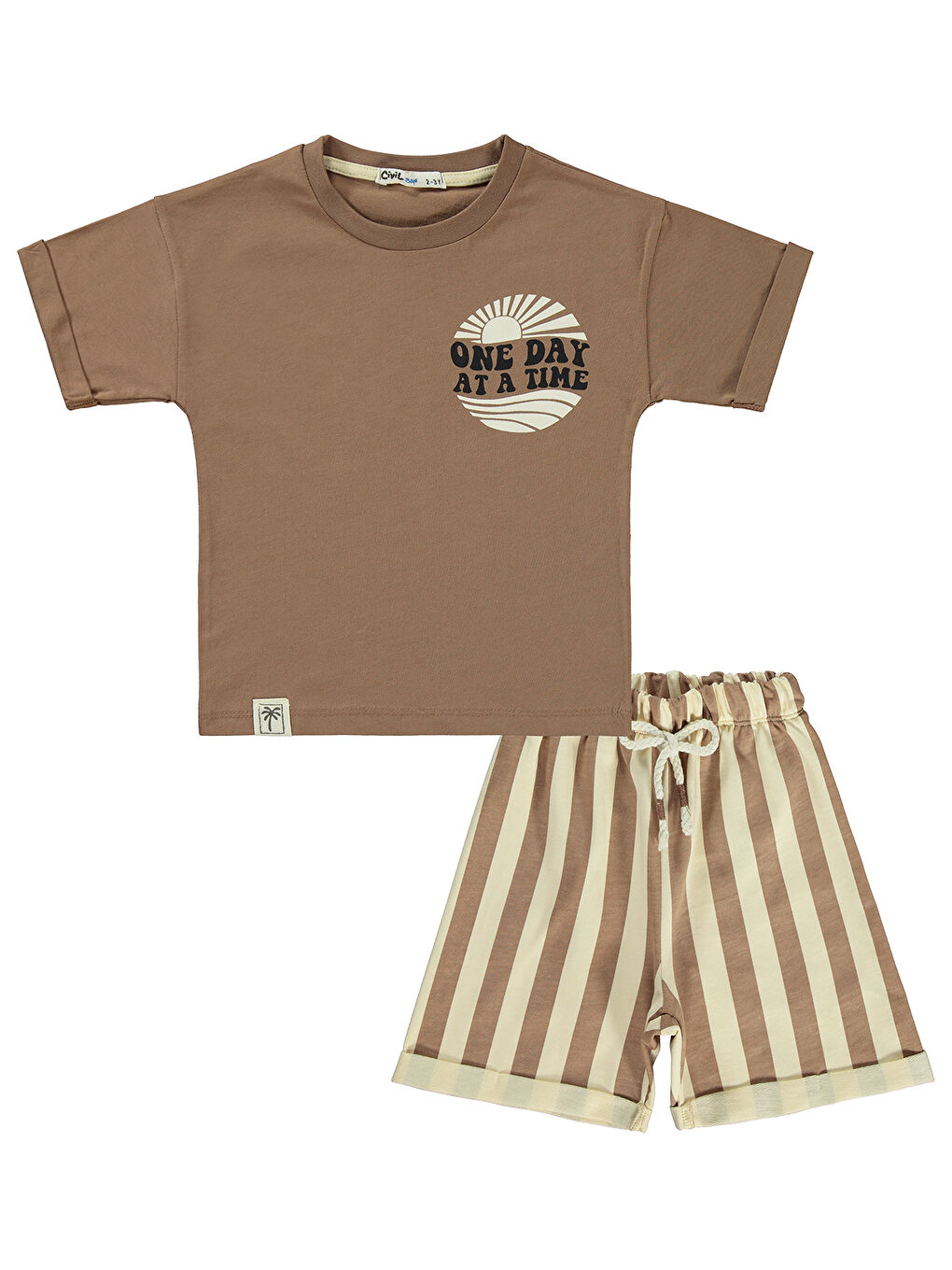 Kahverengi Boys Erkek Çocuk Takım 2-5 Yaş Kahve