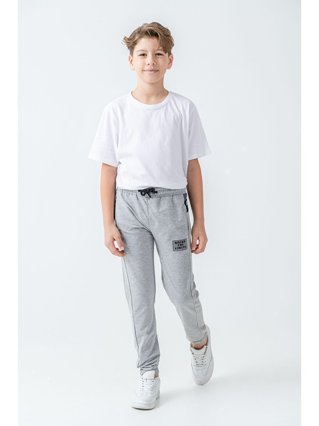 Gri Break The Limits Baskılı Erkek Çocuk Eşofman Altı