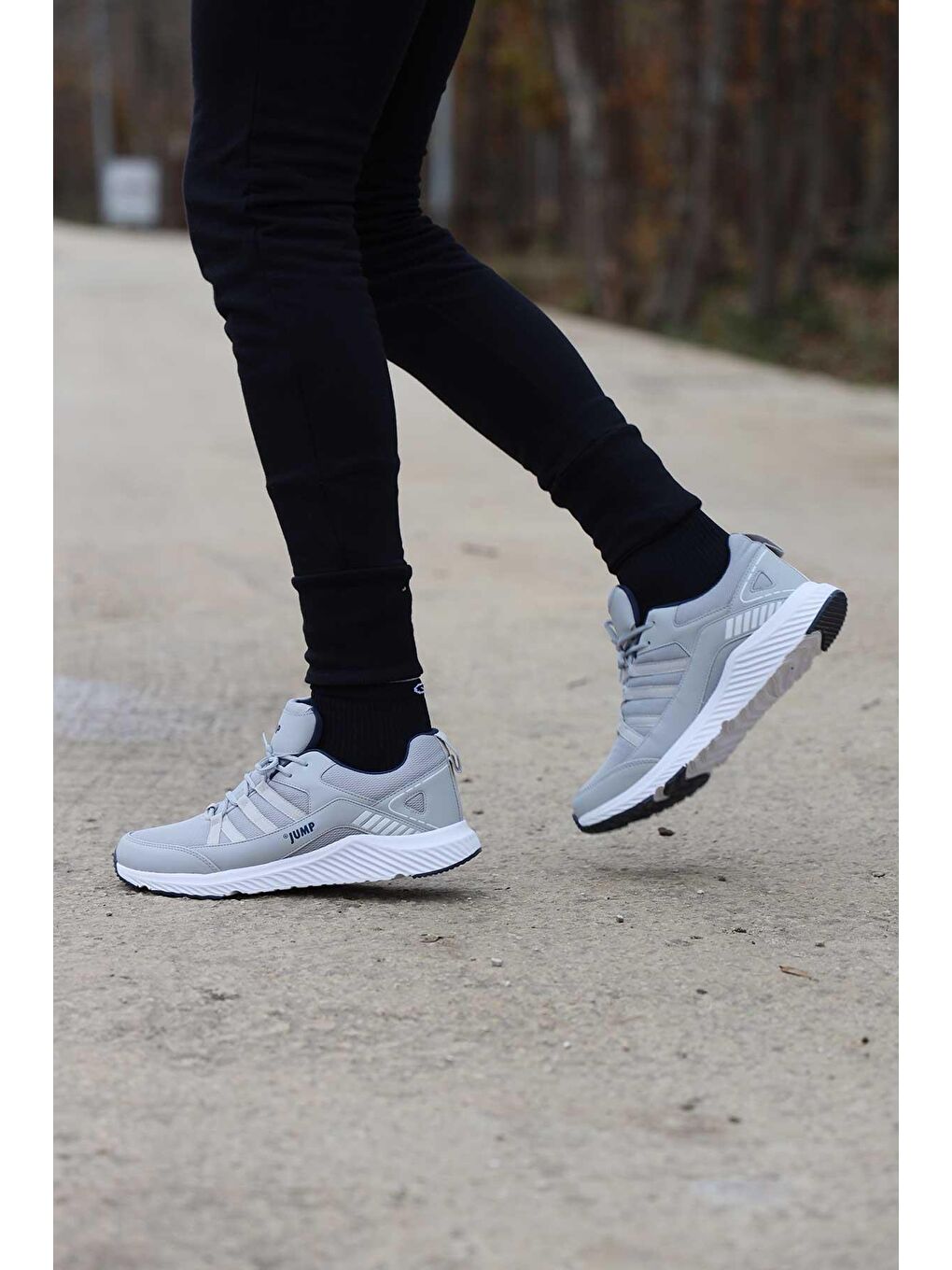 Jump 24865 Açık Gri - Lacivert Erkek Sneaker Günlük Spor Ayakkabı - 1