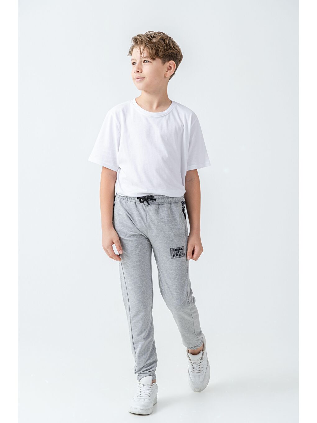 Gri Break The Limits Baskılı Erkek Çocuk Eşofman Altı-1