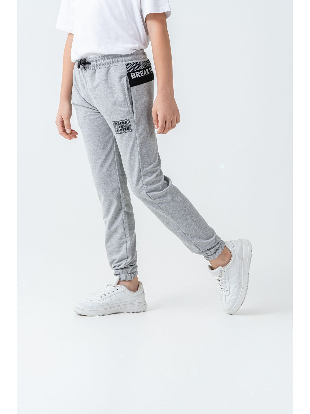 Gri Break The Limits Baskılı Erkek Çocuk Eşofman Altı-2