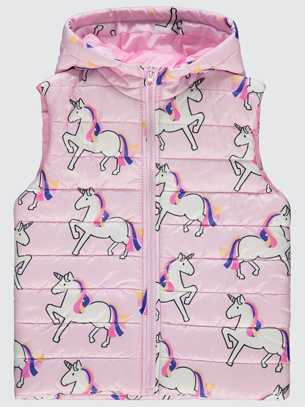 Kız Çocuk Yelek 6-9 Yaş Gül Pembe