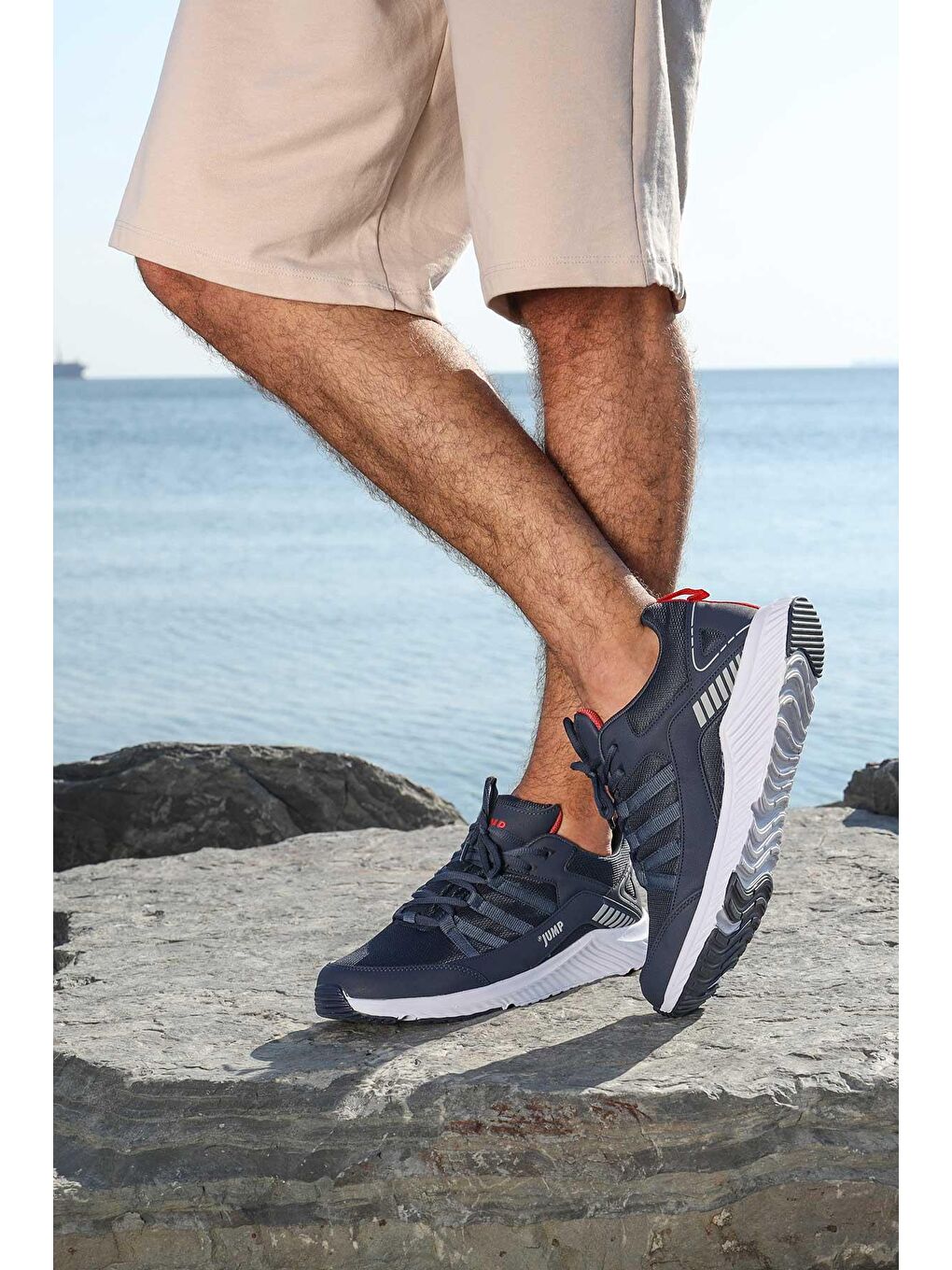 Jump 24865 Lacivert - Kırmızı Erkek Sneaker Günlük Spor Ayakkabı - 1