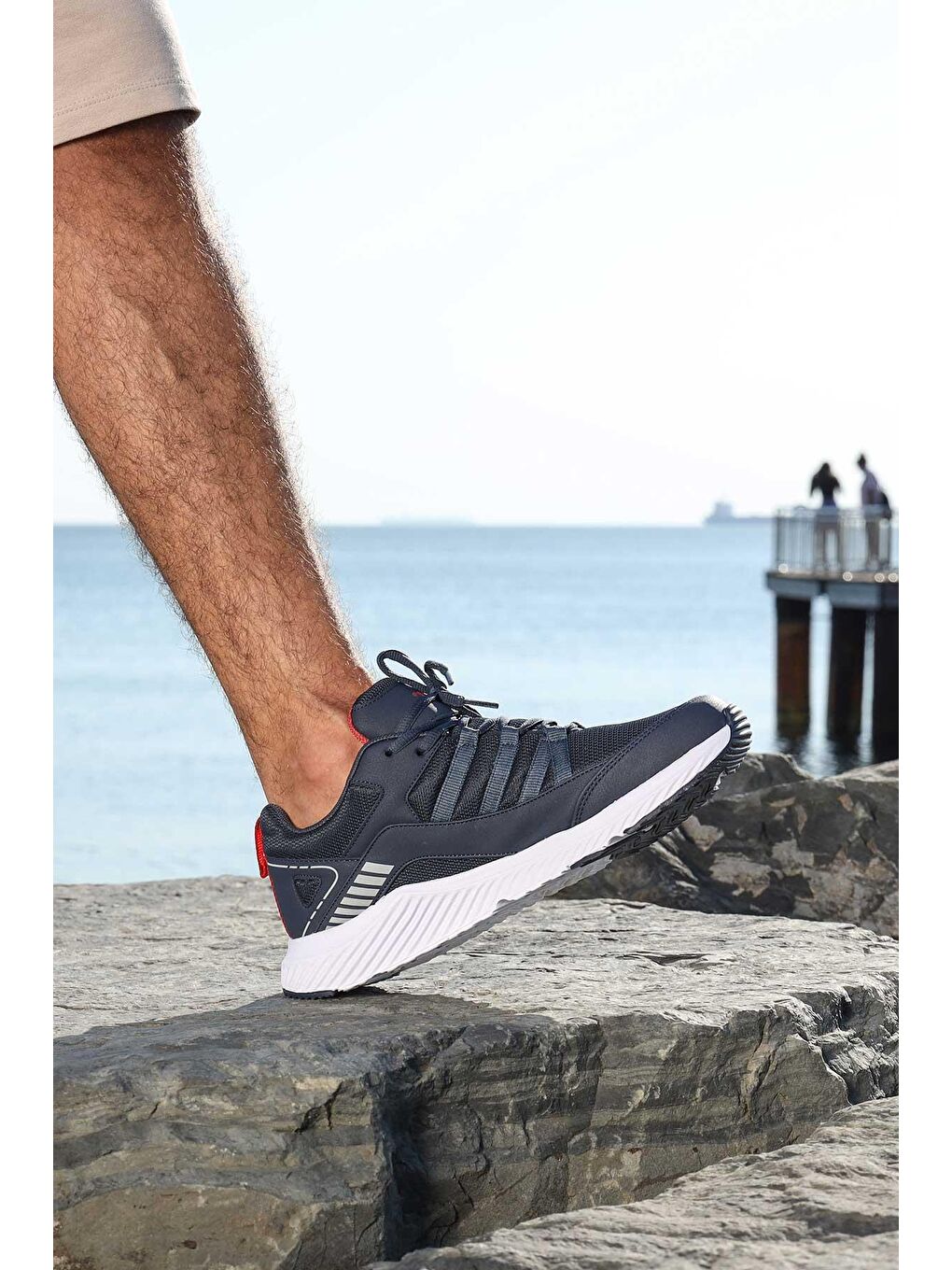Jump 24865 Lacivert - Kırmızı Erkek Sneaker Günlük Spor Ayakkabı - 2