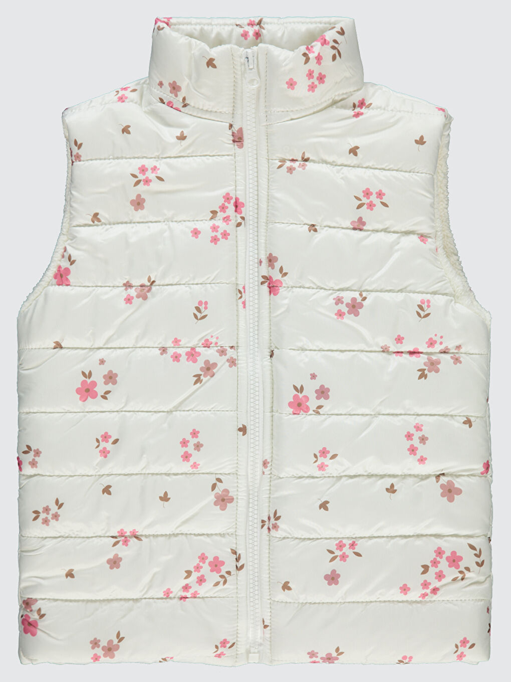 Beyaz Kız Çocuk Yelek 6-9 Yaş Tebeşir