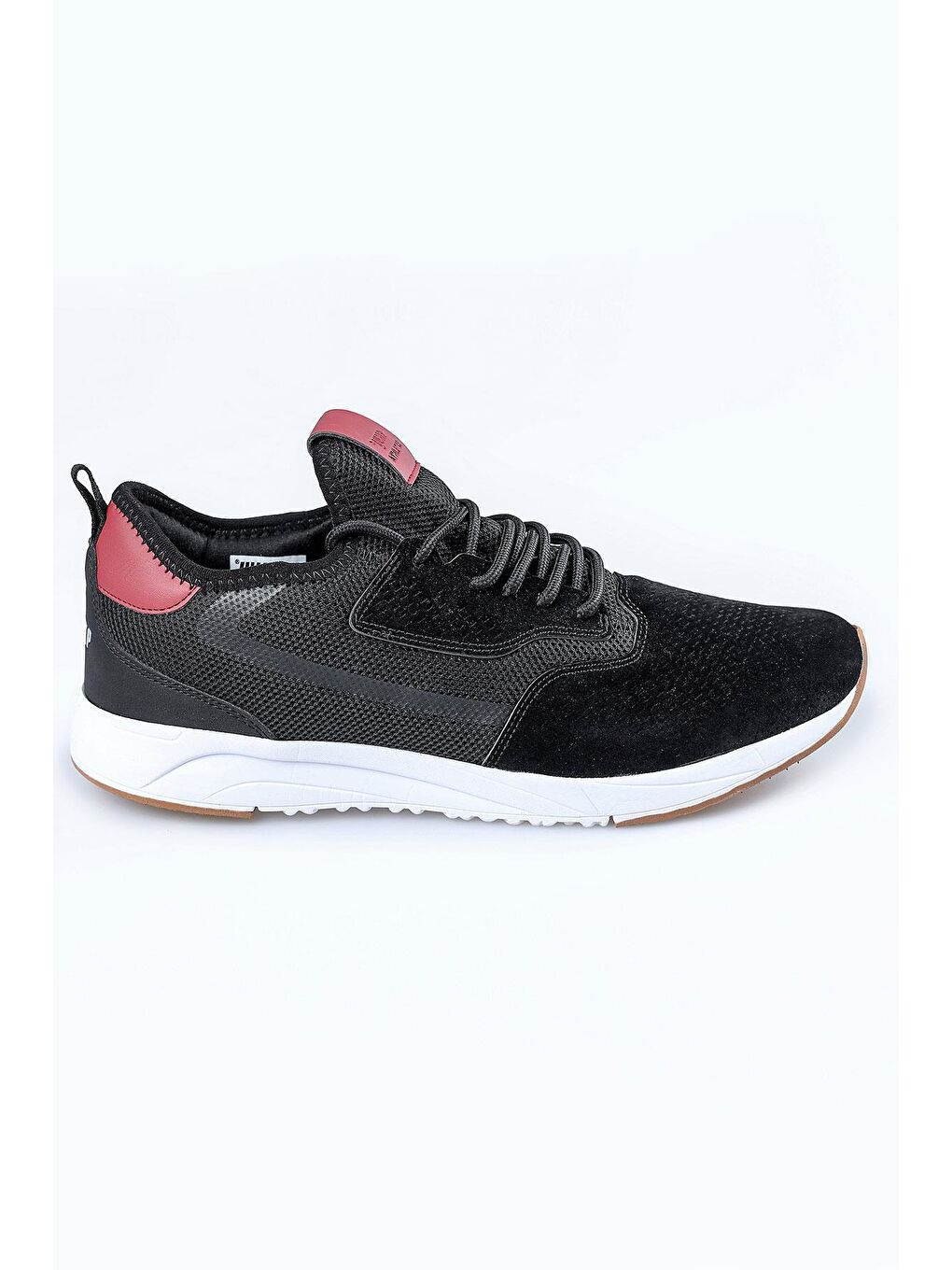 24670 Siyah - Bordo Erkek Sneaker Günlük Spor Ayakkabı