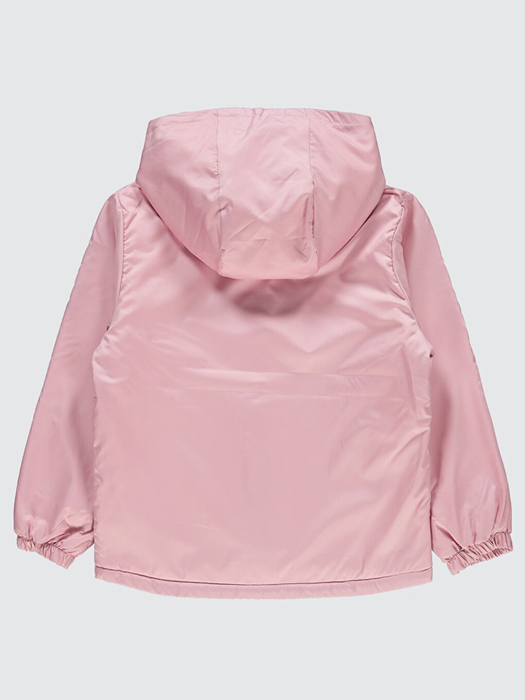 Pembe Kız Çocuk Yağmurluk 10-13 Yaş Pudra-2