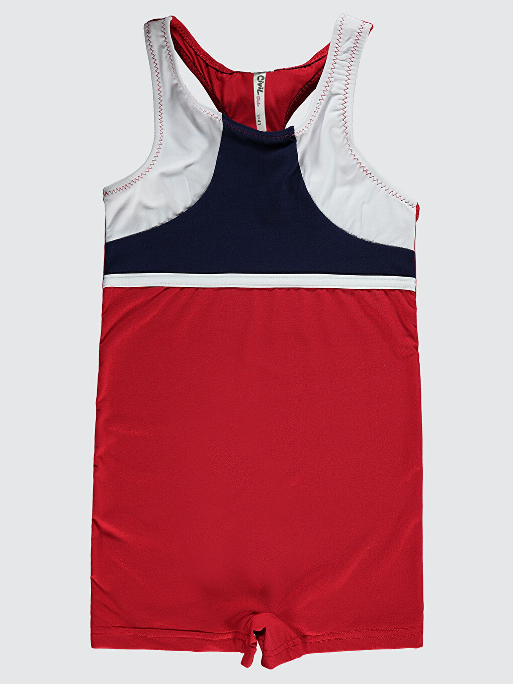 Girls Kız Çocuk Yüzücü Mayo 3-13 Yaş Lacivert-Kırmızı