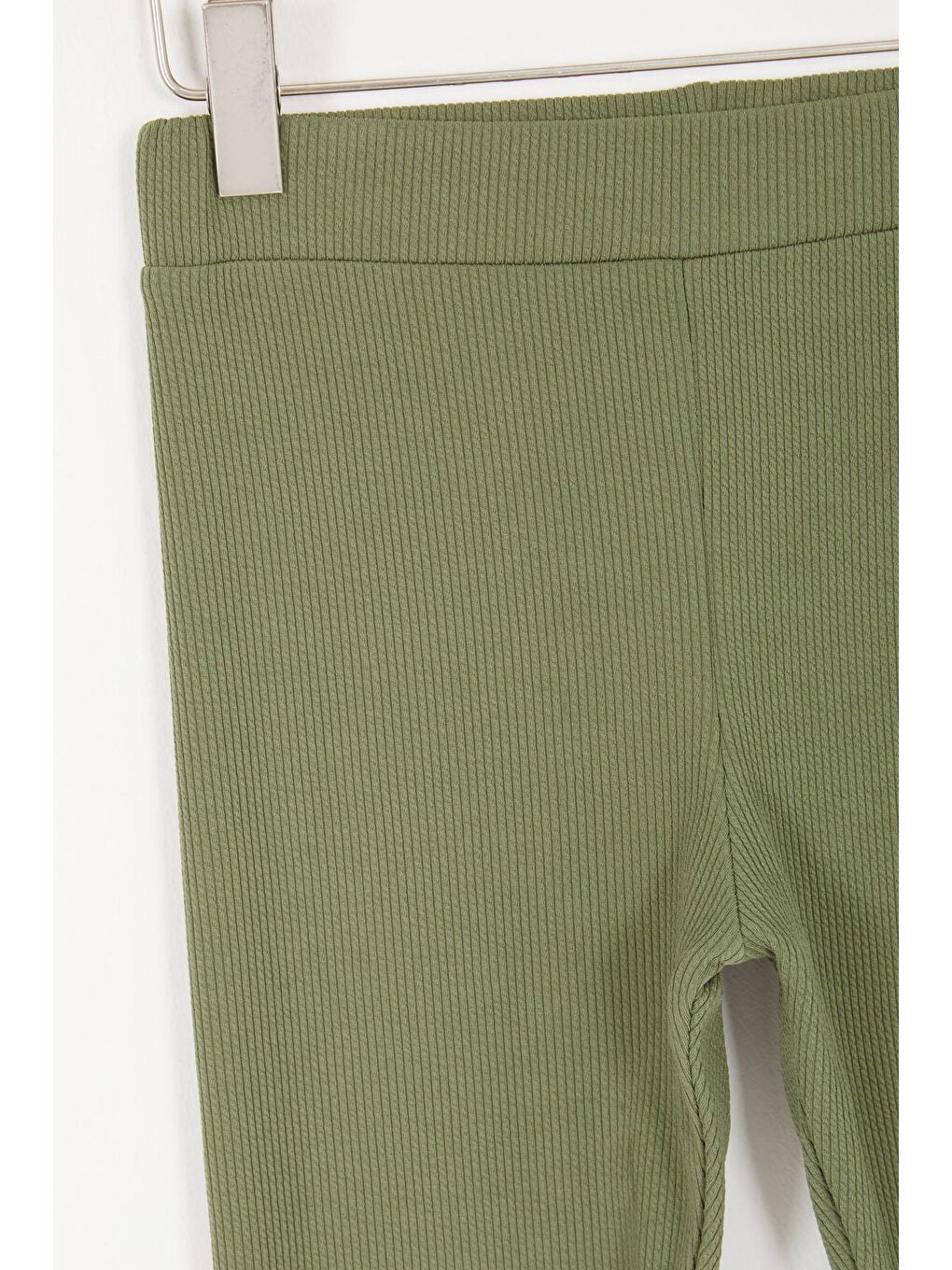 Kız Çocuk Volanlı Haki İspanyol Paça Tayt 16988-3