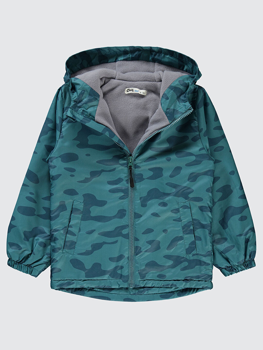 Boys Erkek Çocuk Yağmurluk 6-9 Yaş Petrol-1