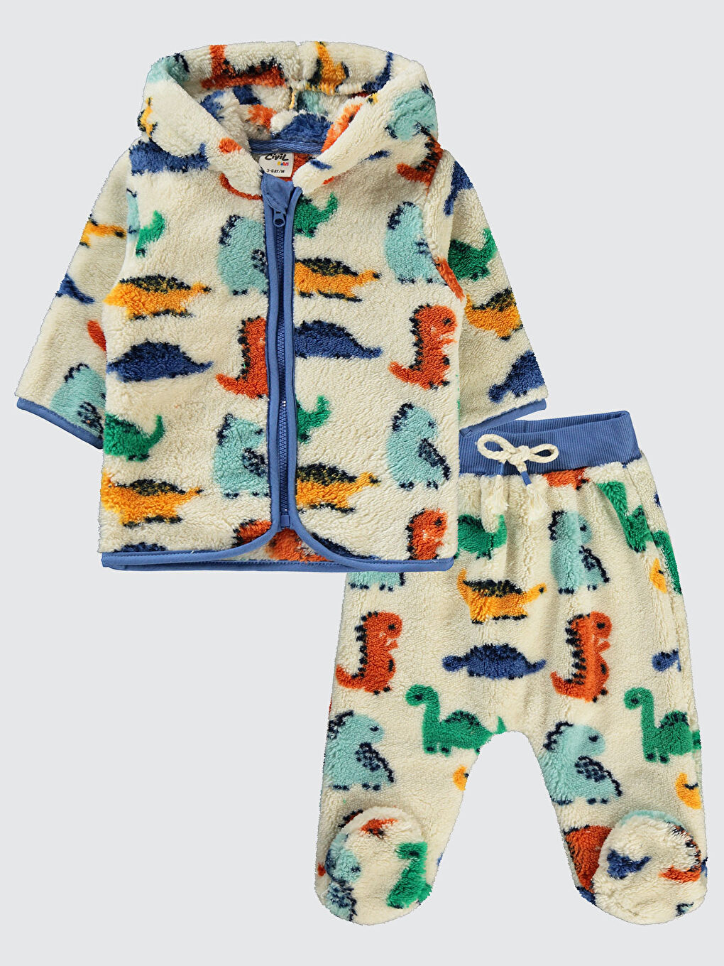 Baby Erkek Bebek Patikli Takım 3-6 Ay Ekru