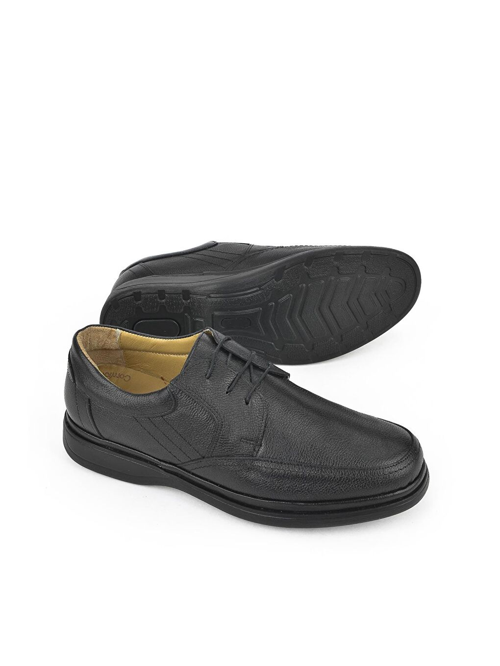 Erkek Hakiki Deri Konfor Ayakkabı 123745 AE40 Siyah-3