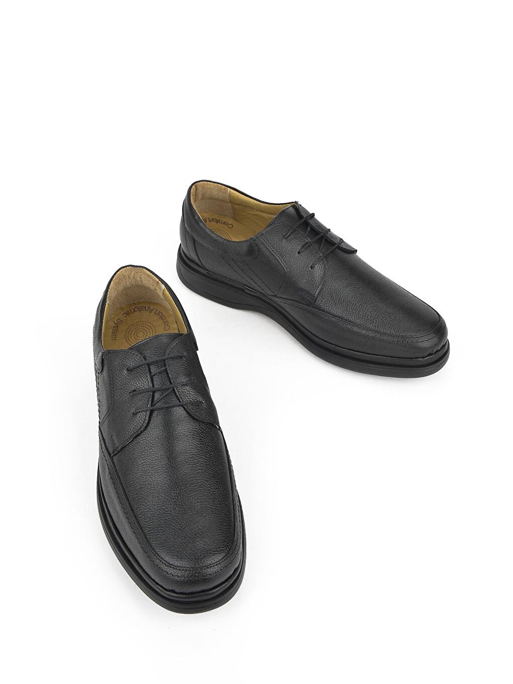 Erkek Hakiki Deri Konfor Ayakkabı 123745 AE40 Siyah-4
