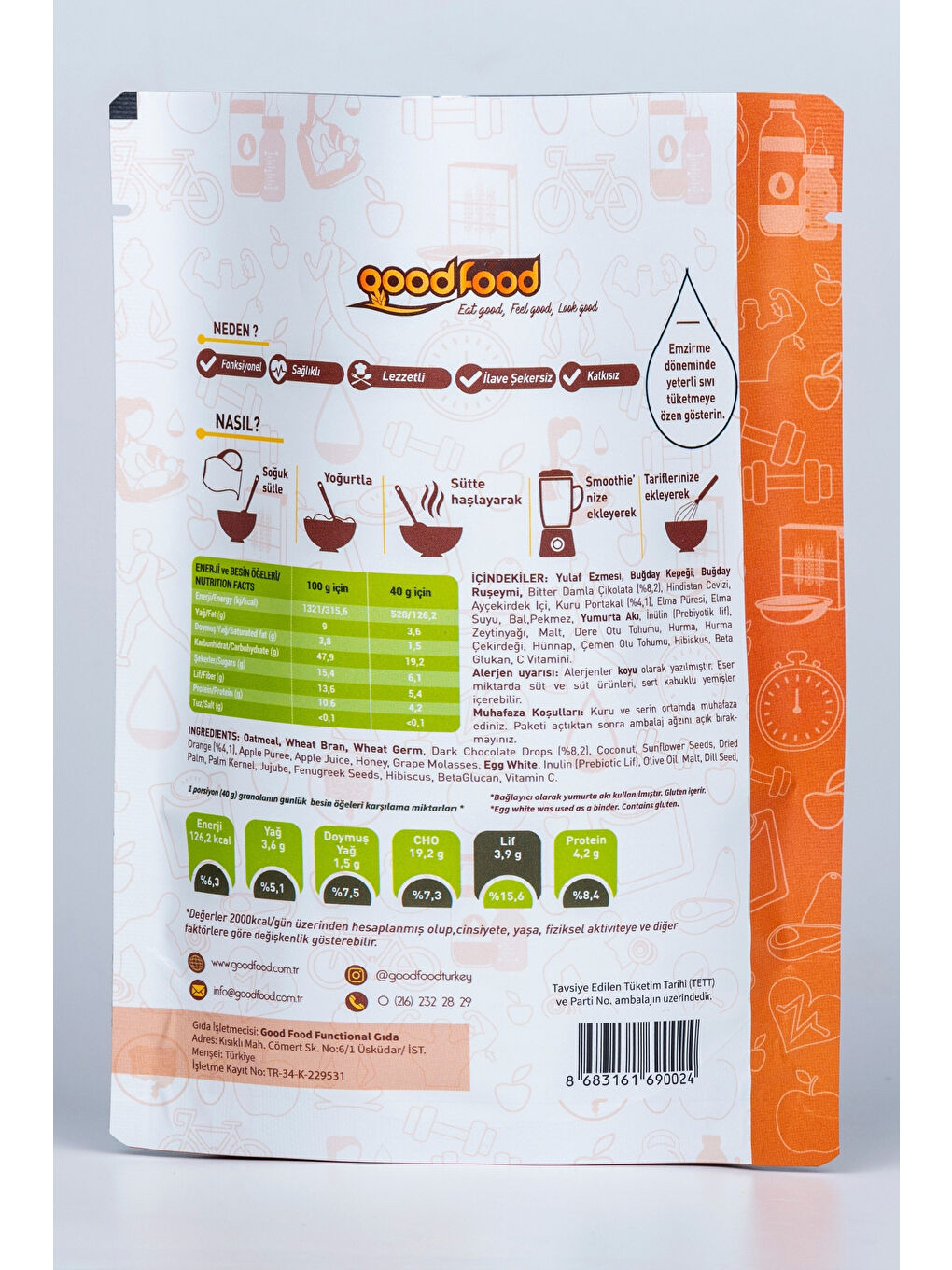 Good Food Emziren Annelere Özel Malt ve 7 Özel Bitki İçeren Granola, 3'lu Deneme Paketi - 4