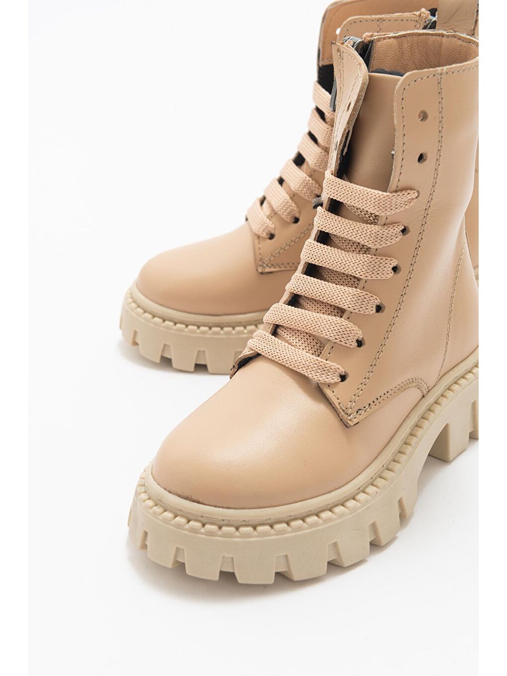 Kız Çocuk Bej Hakiki Deri Anatomik Postal-1