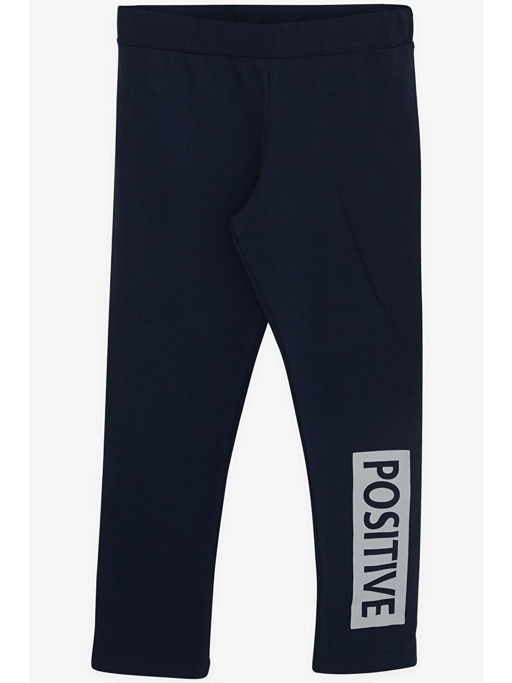 Kız Çocuk Kapri Taytlı Crop Takım Yazı Baskılı Açık Gri Melanj (9-14 Yaş)-3