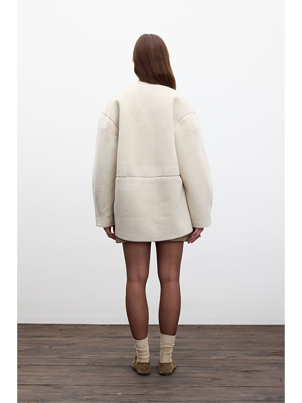 Cepli Kaşe Kaban Bej-6