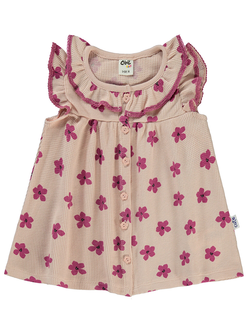 Pembe Baby Kız Bebek Elbise 6-18 Ay Pudra