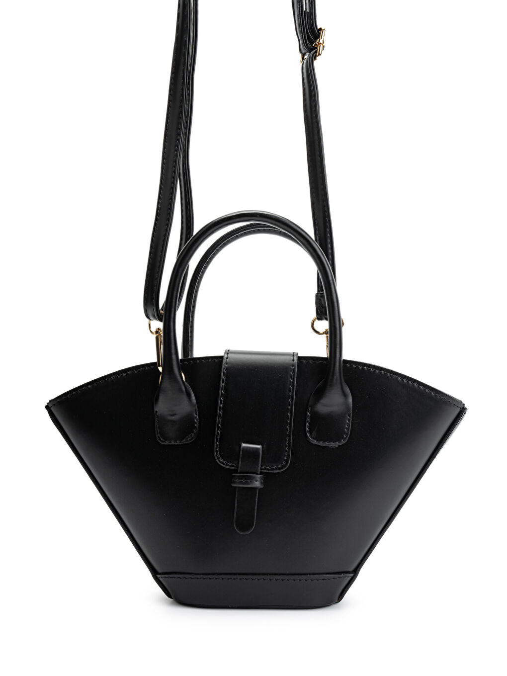 Frida Asimetrik Kesim Kadın Kol Çantası Siyah-2