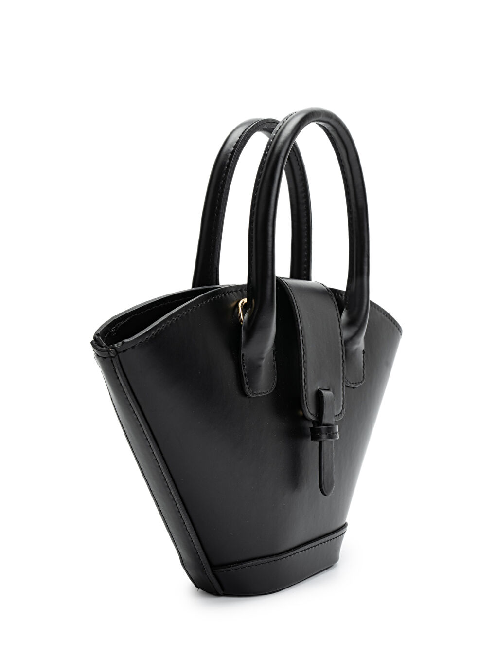 Frida Asimetrik Kesim Kadın Kol Çantası Siyah-3