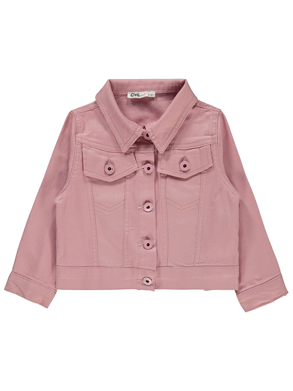 Pembe Girls Kız Çocuk ceket 2-5 Yaş Koyu Pudra