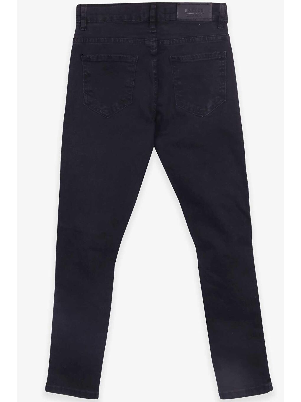 Kız Çocuk Jean Pantolon Yırtık Detaylı Siyah (4-14 Yaş)-1