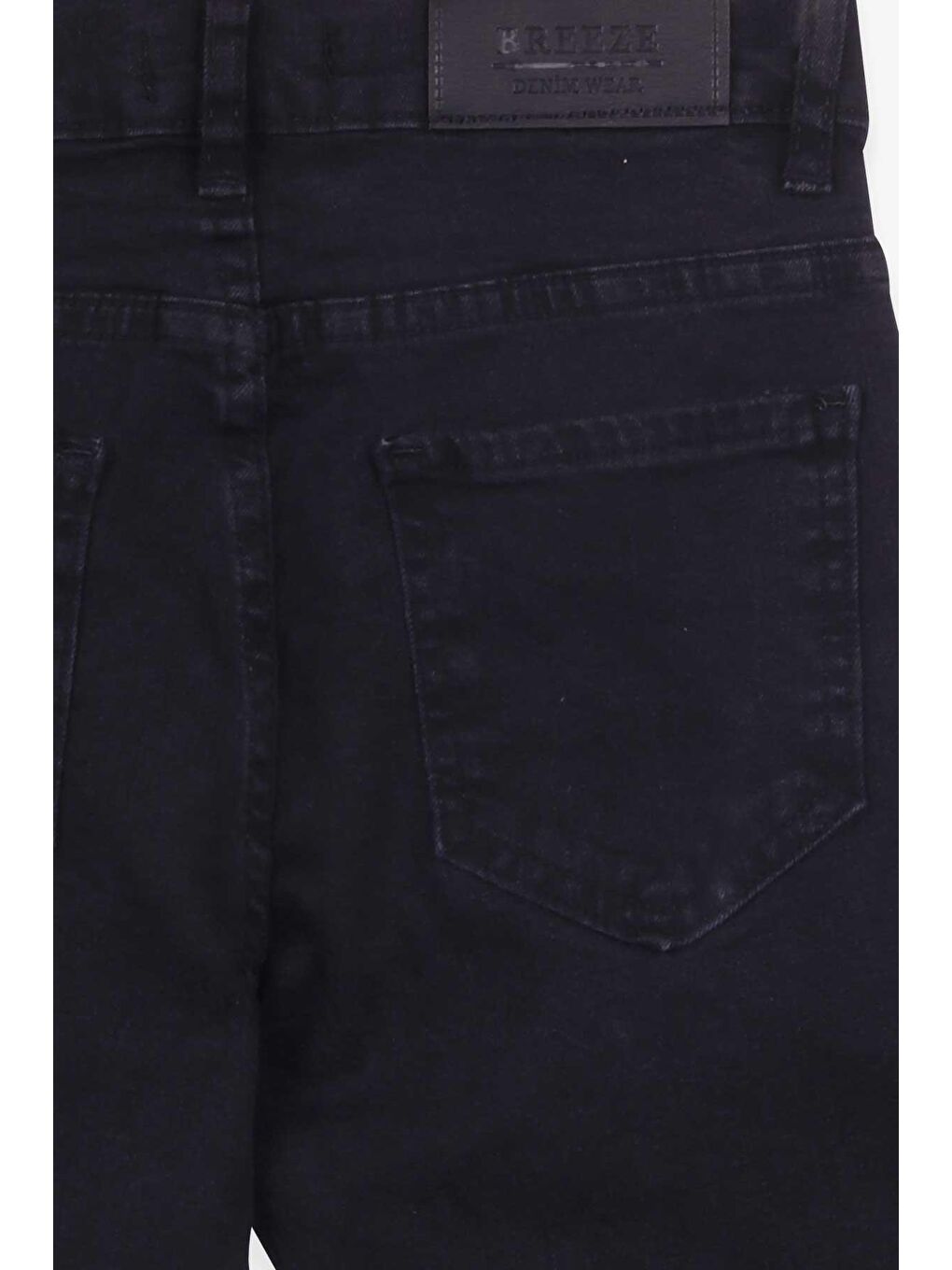 Kız Çocuk Jean Pantolon Yırtık Detaylı Siyah (4-14 Yaş)-3