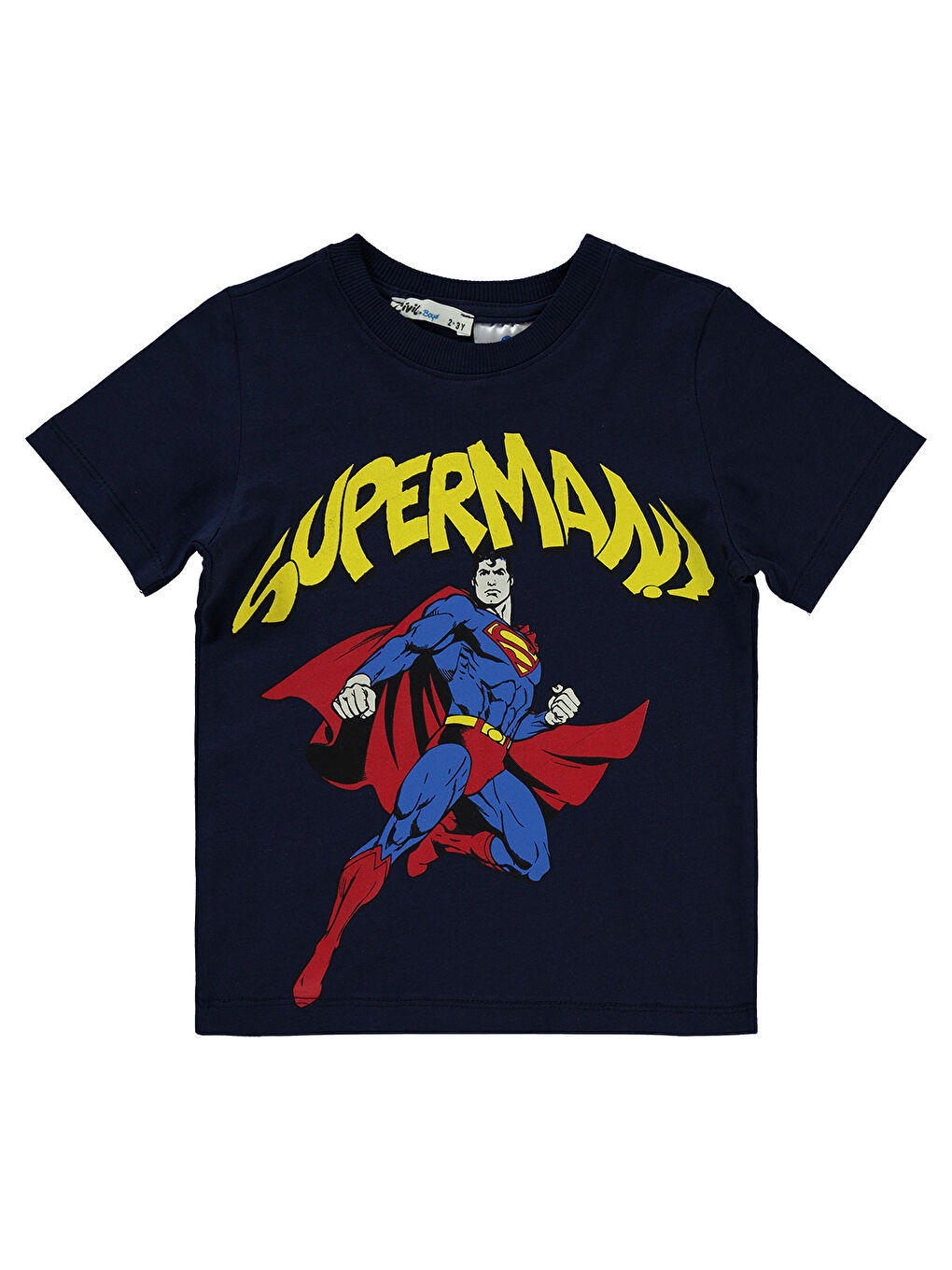 Süperman Erkek Çocuk Tişört 2-5 Yaş Lacivert