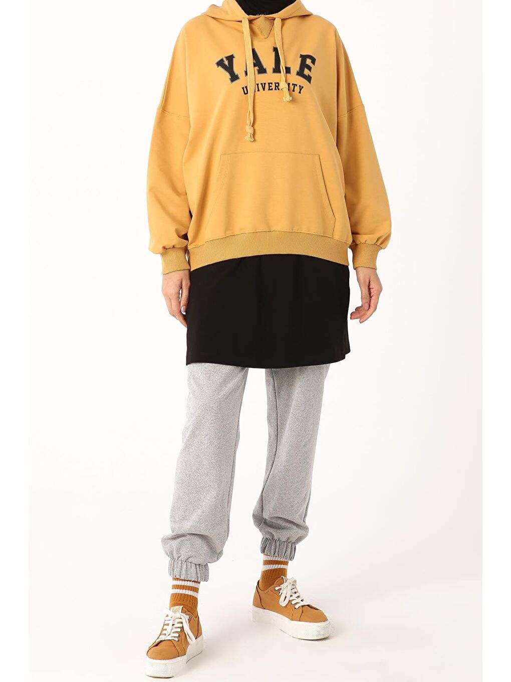 Siyah-Pamuklu Penye İçlik Etek-2