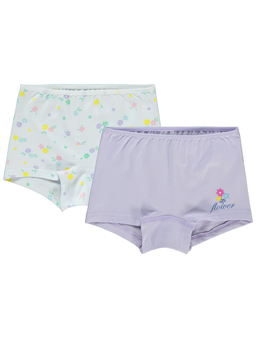 Girls Kız Çocuk 2'li Boxer Set 2-10 Yaş Lila