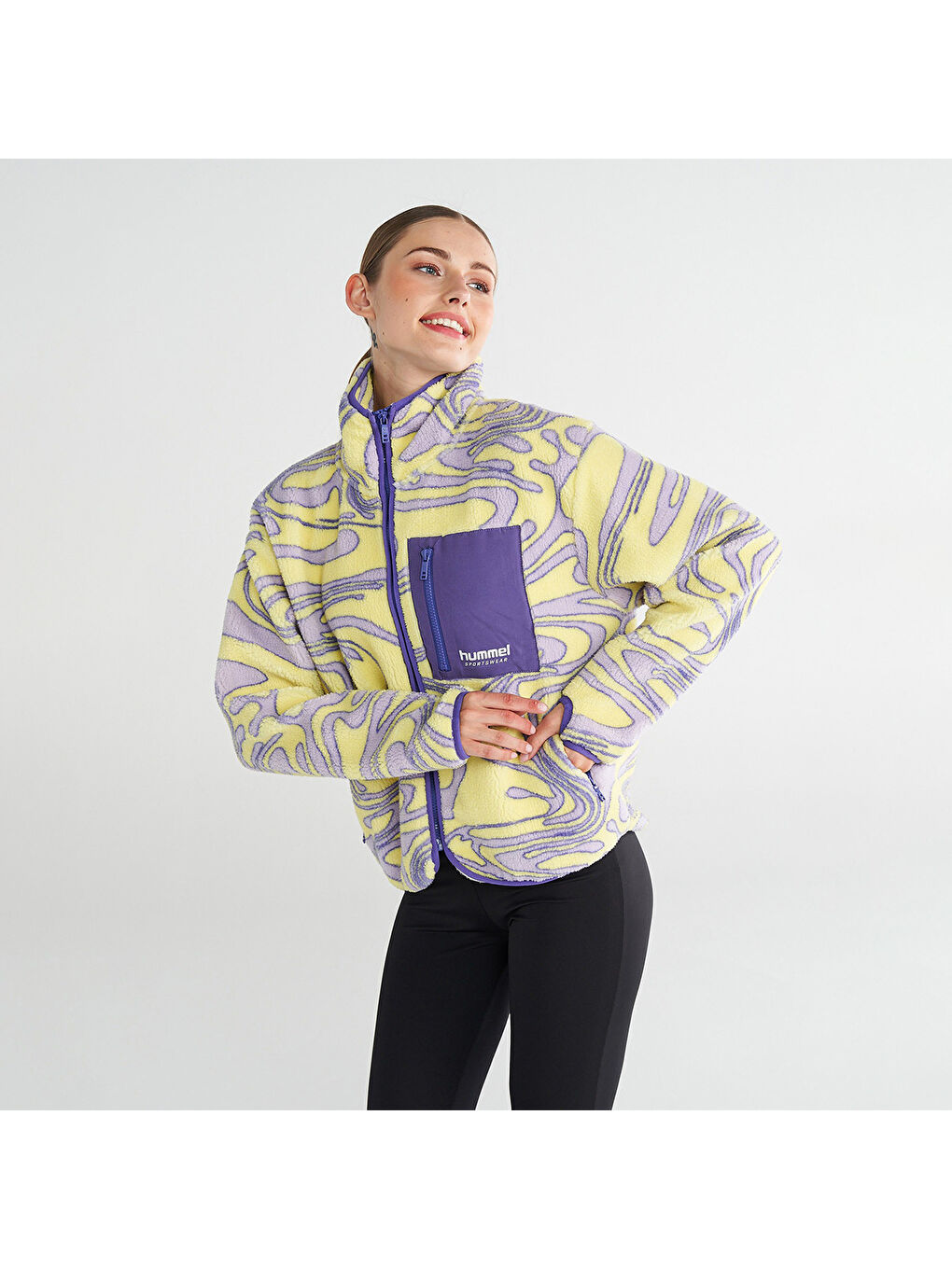 Karışık Amber Sherpa Kadın Ceket