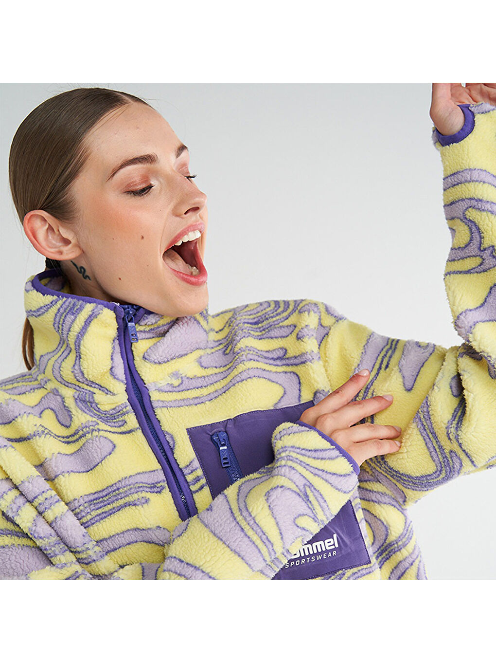 Karışık Amber Sherpa Kadın Ceket-2