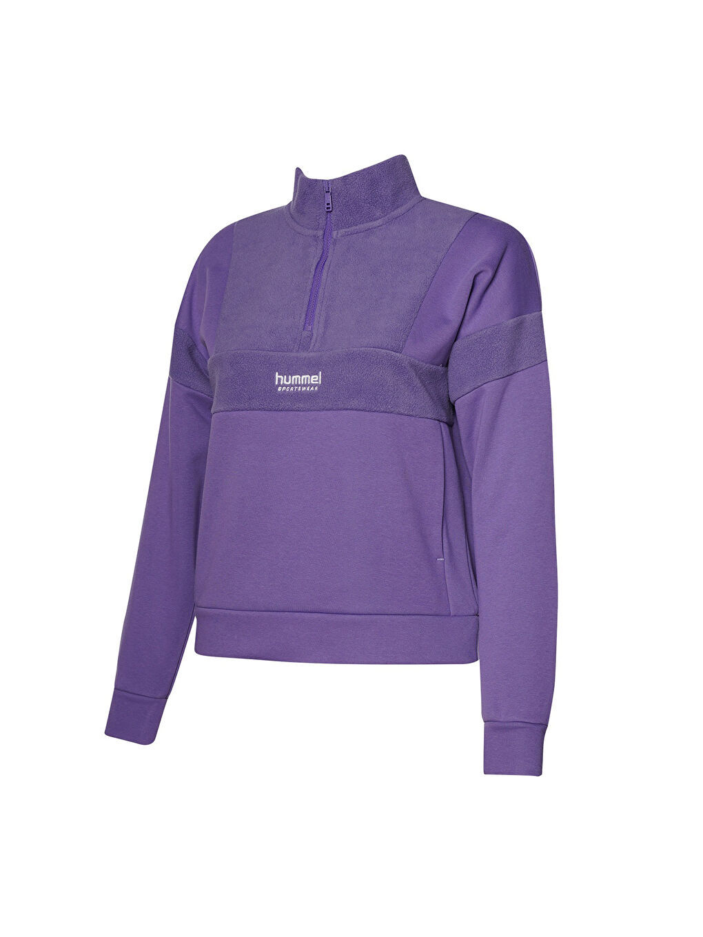 Adur Kadın Mor Dik Yaka Sweatshirt-3