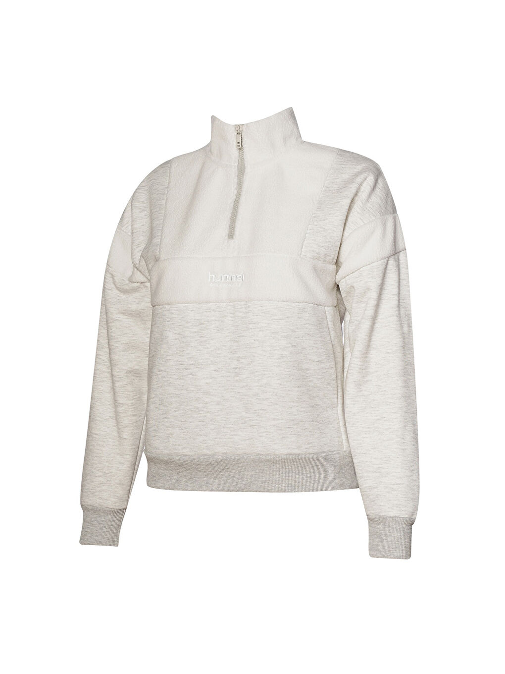 Adur Kadın Gri Dik Yaka Sweatshirt-3