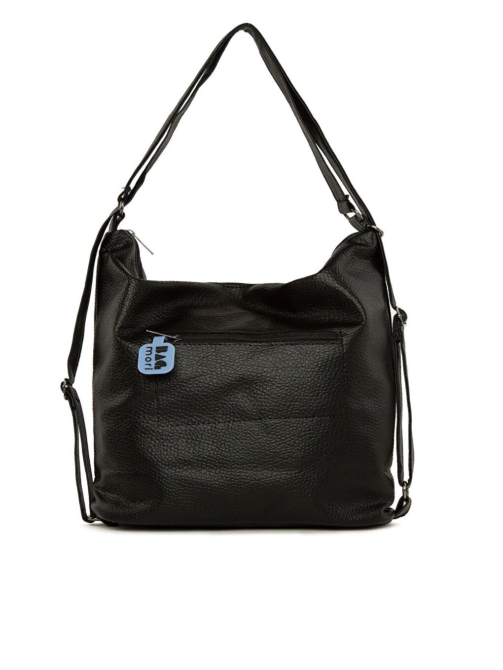 Siyah Önü Çift Fermuarlı Salaş Çanta-2