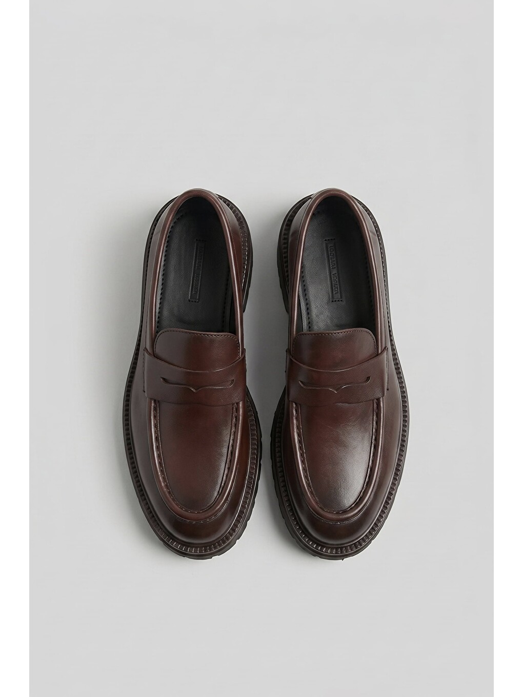 Kahverengi Erkek Hakiki Deri Antik Floter Loafer Kahve-2