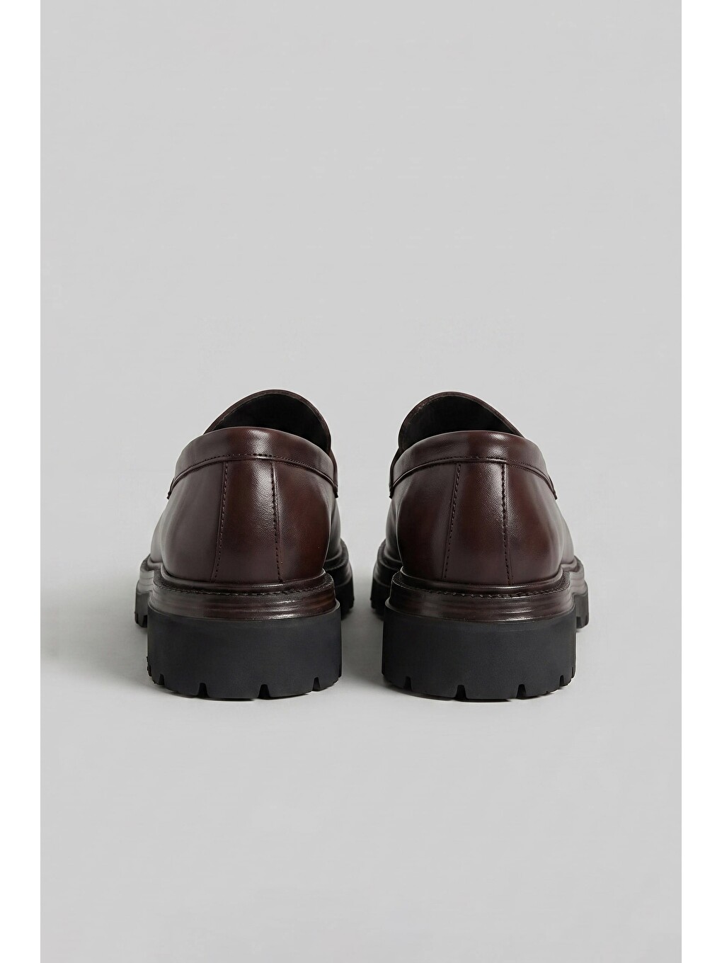 Kahverengi Erkek Hakiki Deri Antik Floter Loafer Kahve-3
