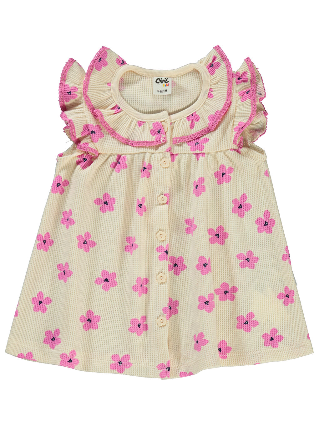 Bej Baby Kız Bebek Elbise 6-18 Ay FilDişi