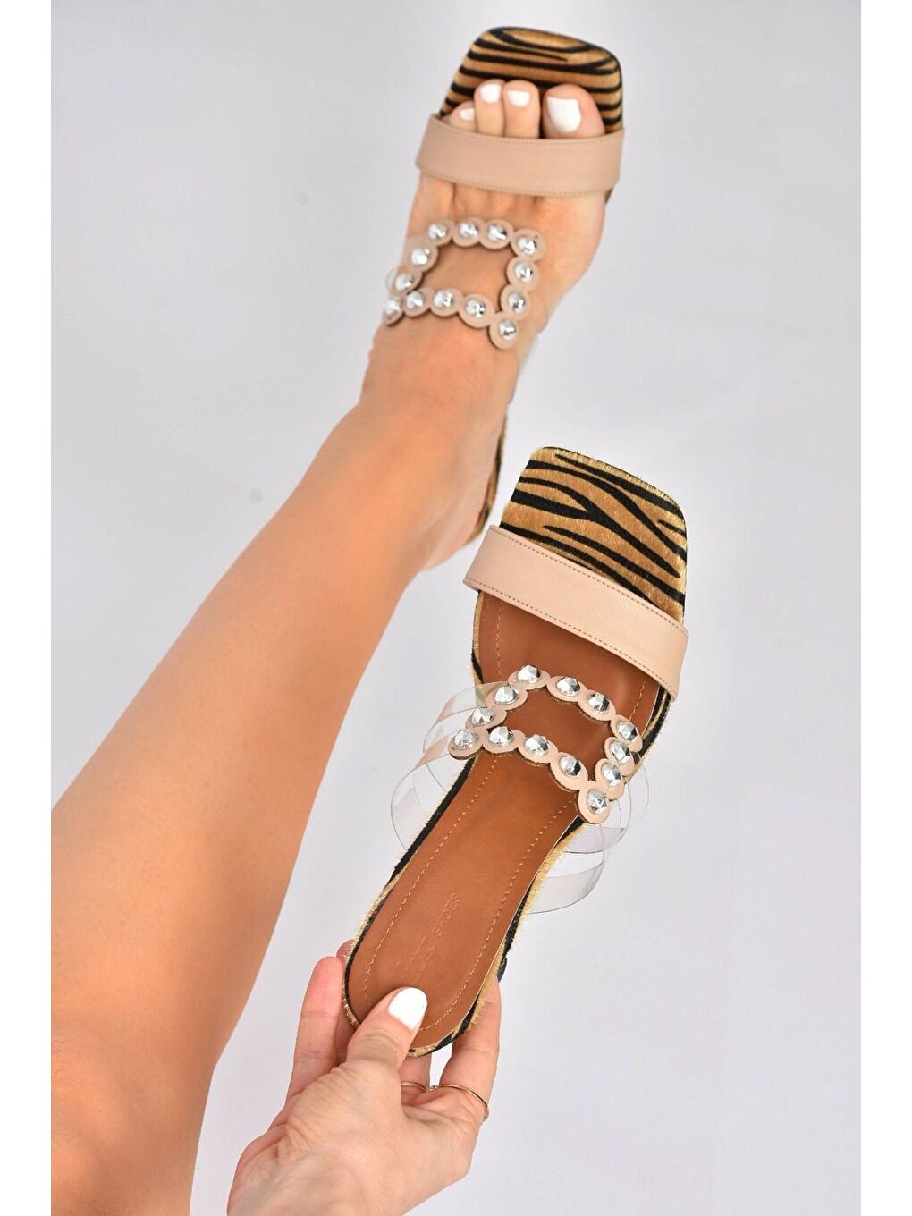 Bej K4040703 Ten/Taba Kadın Topuklu Ayakkabı-3