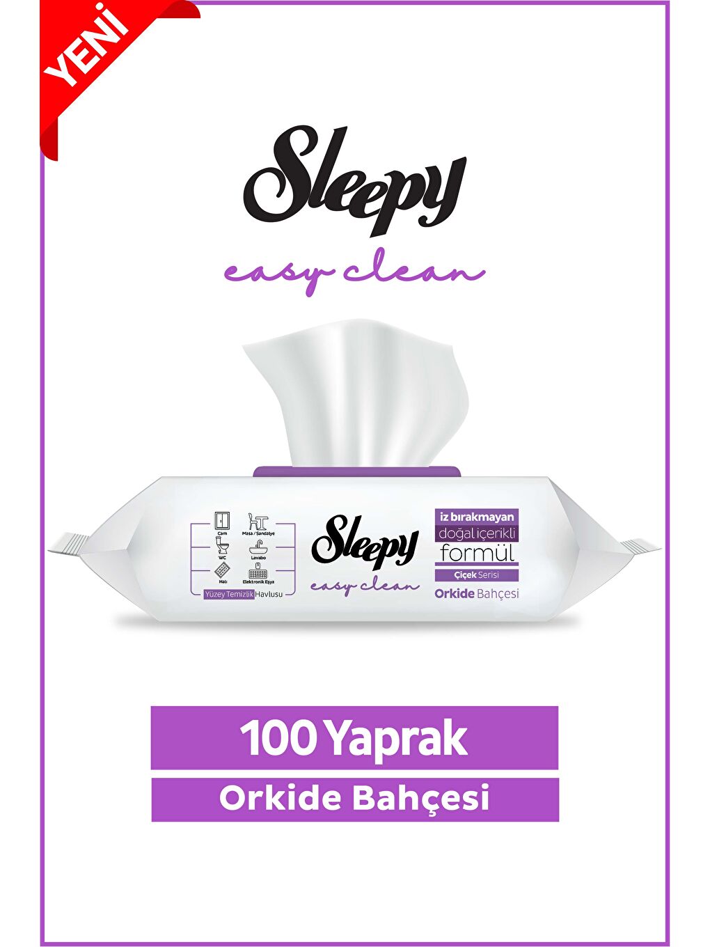 Easy Clean Orkide Bahçesi Yüzey Temizlik Havlusu&Mendili 100 Yaprak