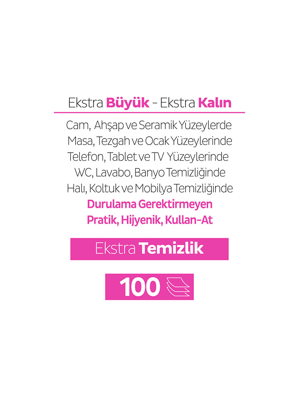 Easy Clean Lilyum Buketi Yüzey Temizlik Havlusu&Mendili 100 Yaprak-2