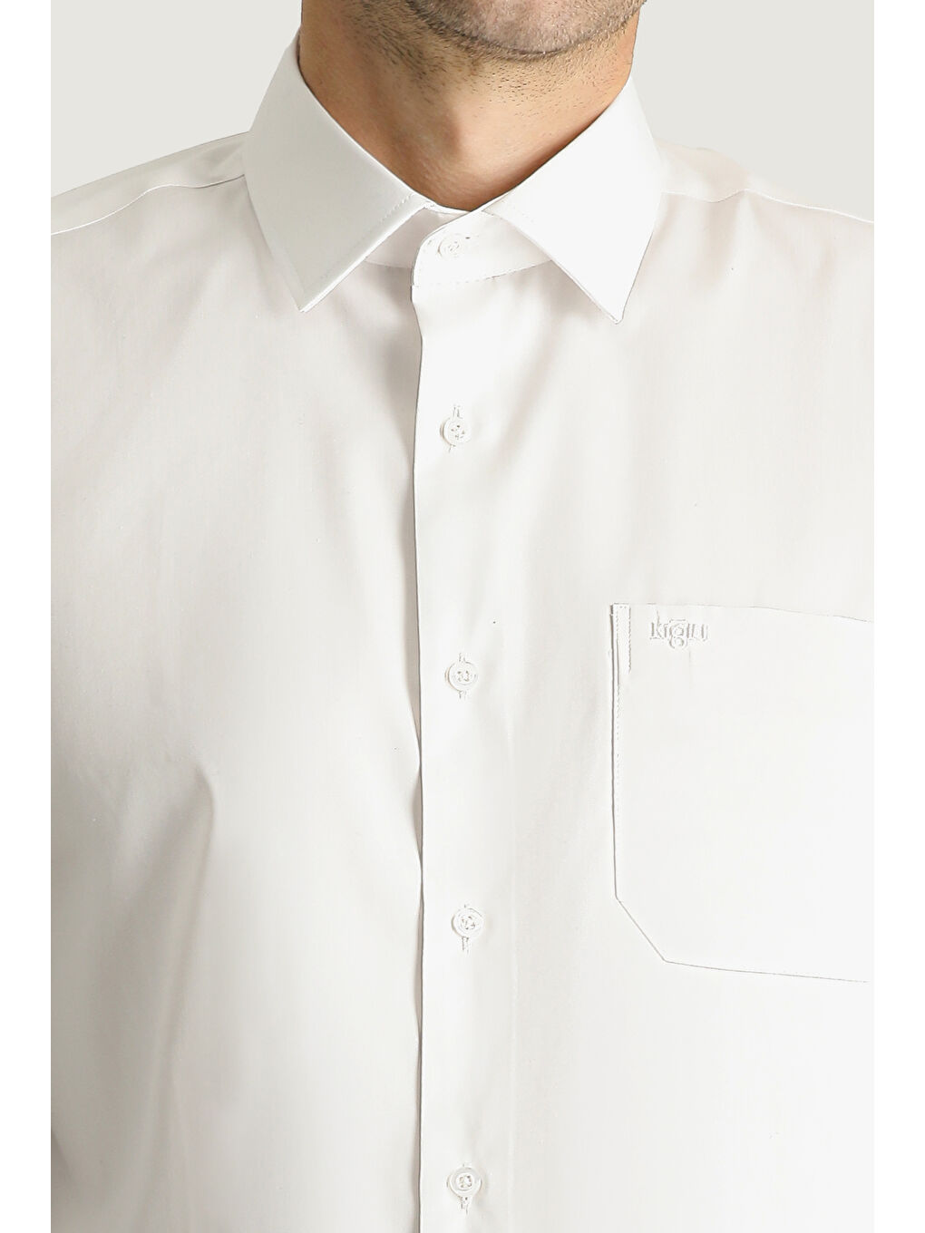 Beyaz Uzun Kol Klasik Non Iron Oxford Pamuklu Gömlek-4